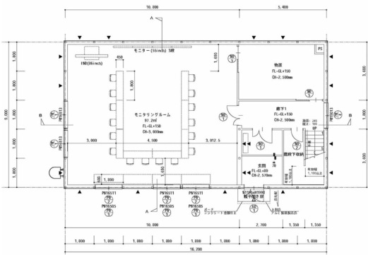 DXセンター　建築平面図／1F