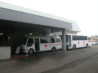 献血バスの写真