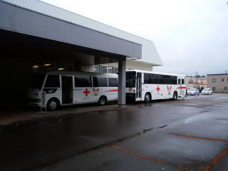 献血バスの写真